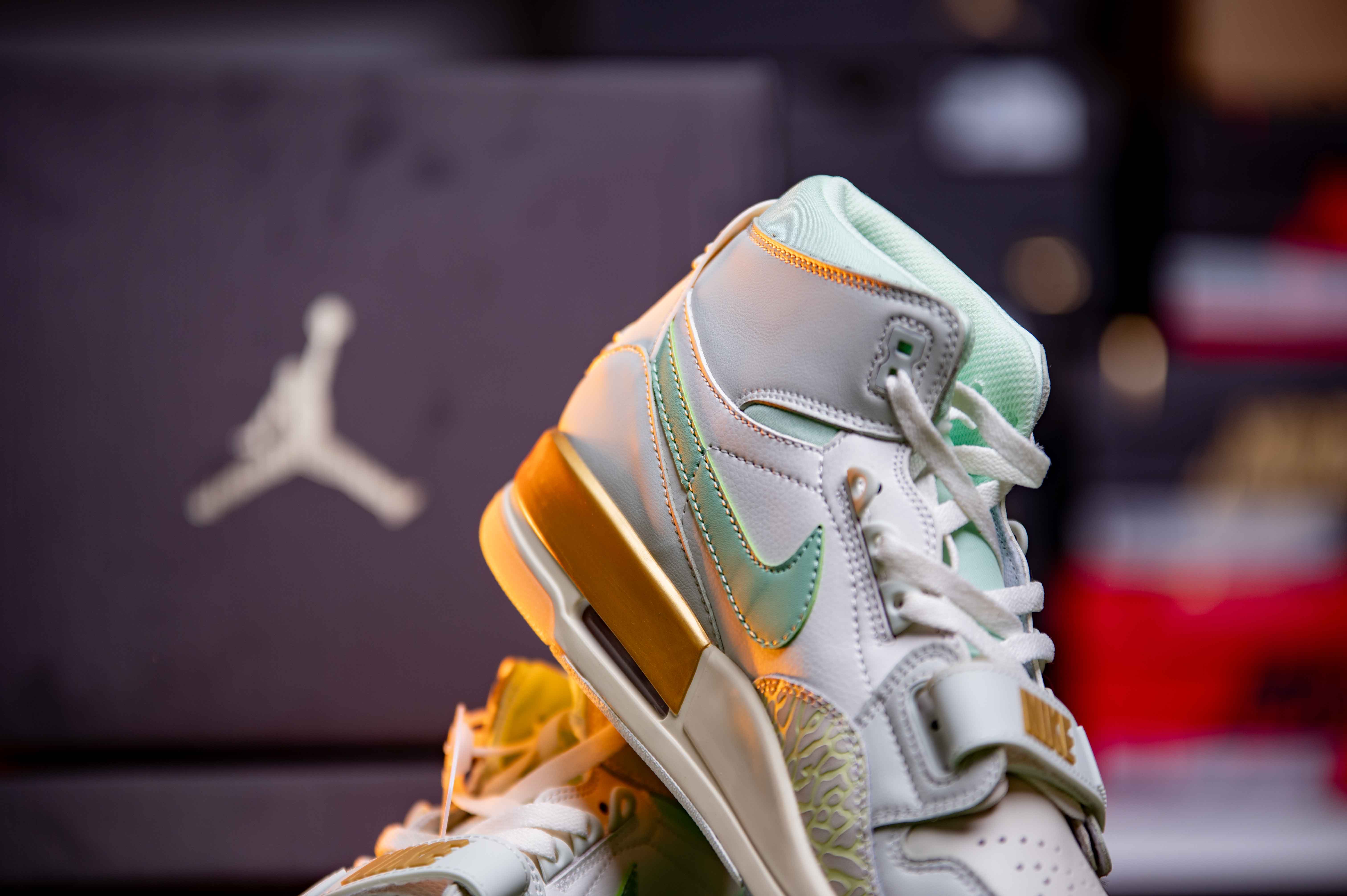 White and Gold Air Jordan