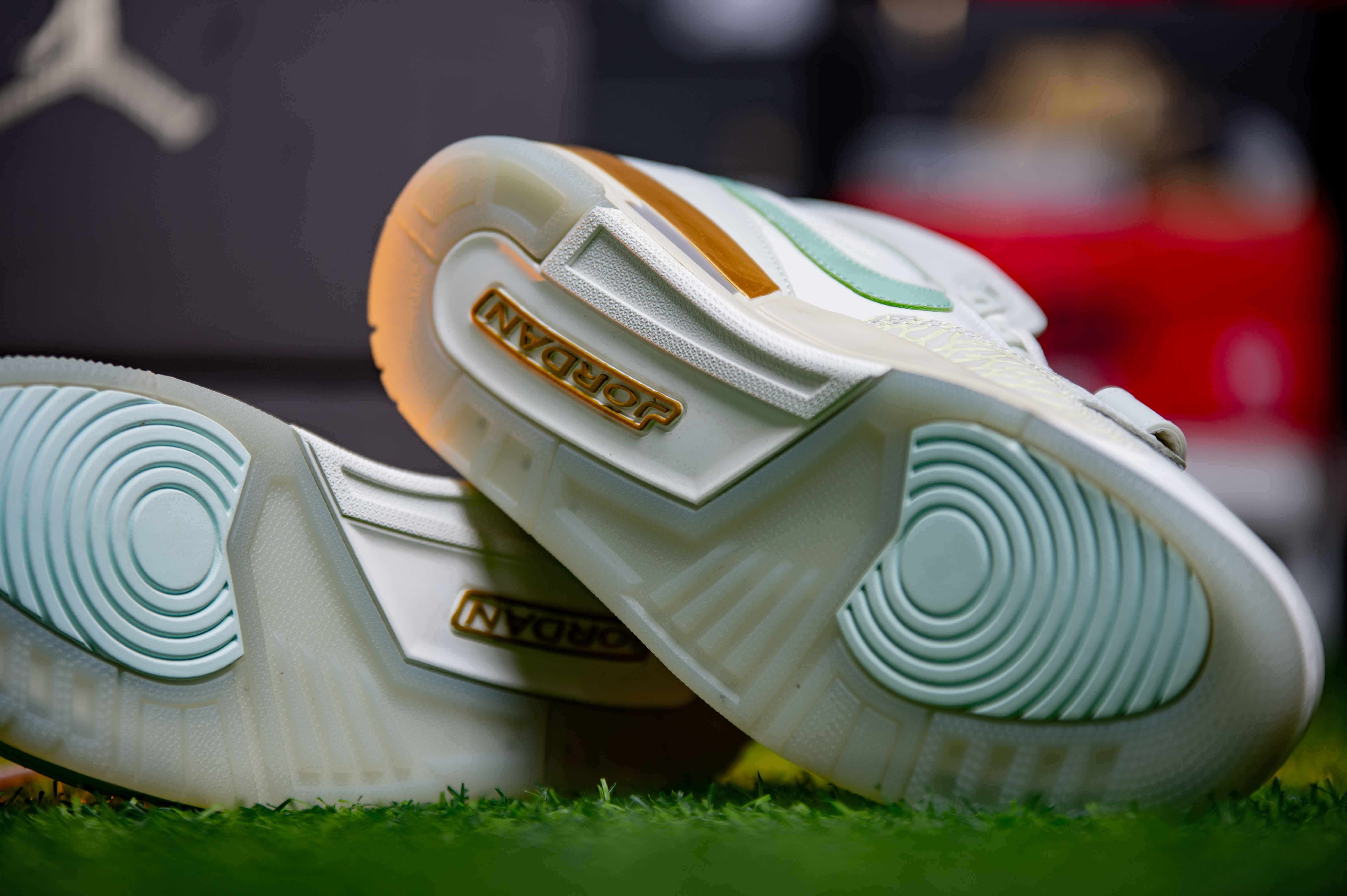 White and Gold Air Jordan