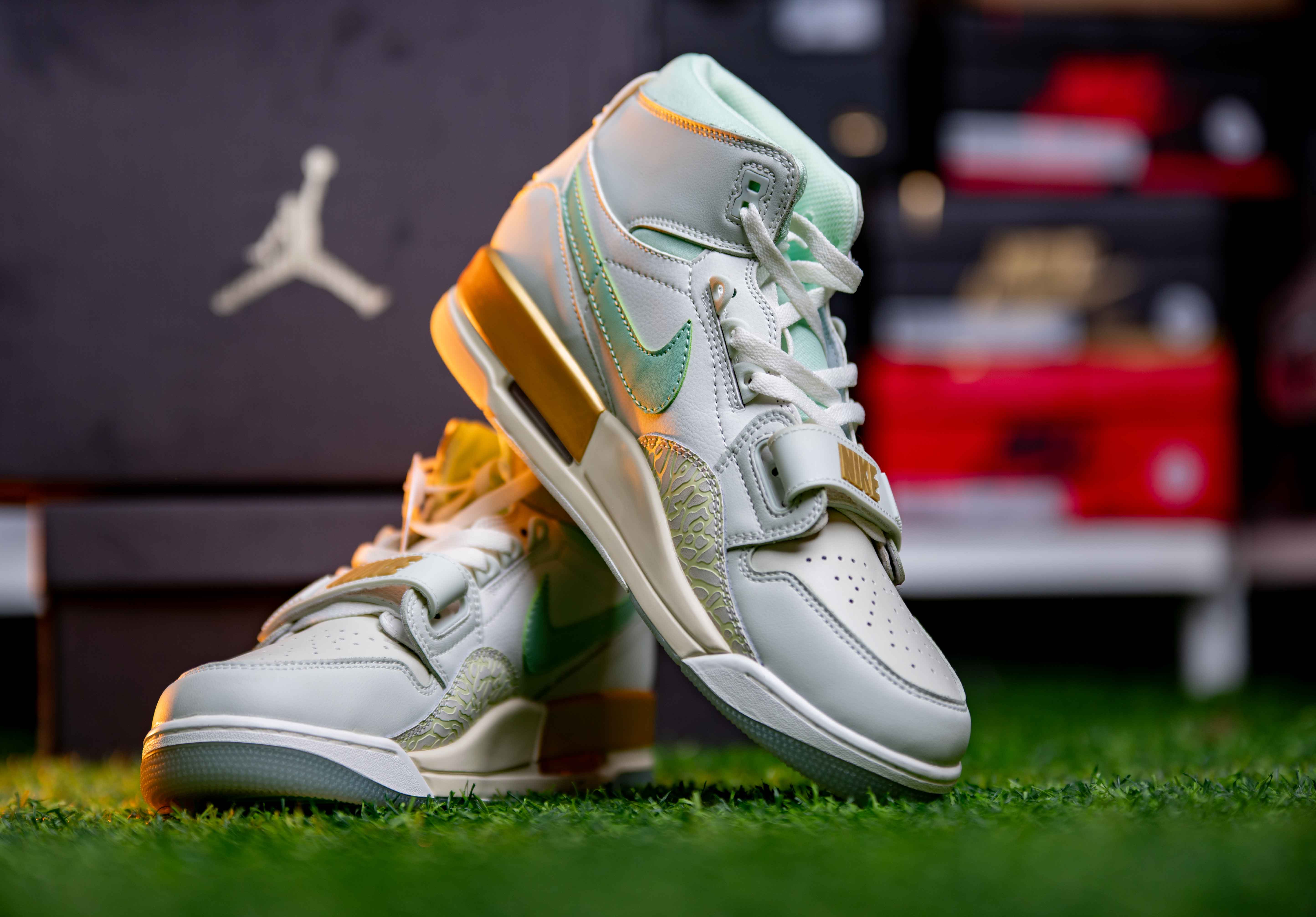 White and Gold Air Jordan