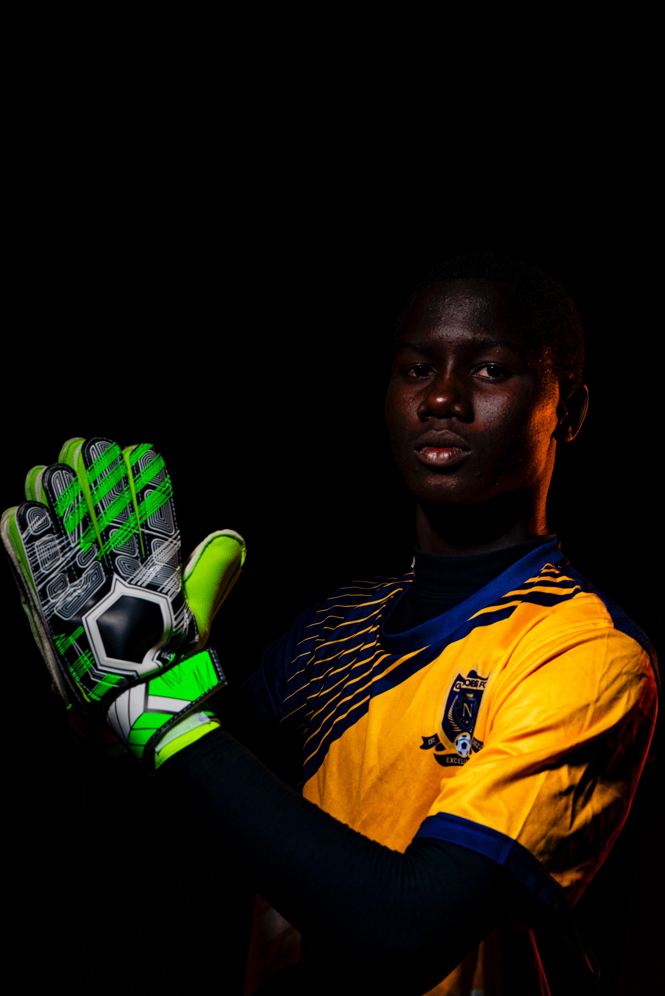 Green Football Gloves